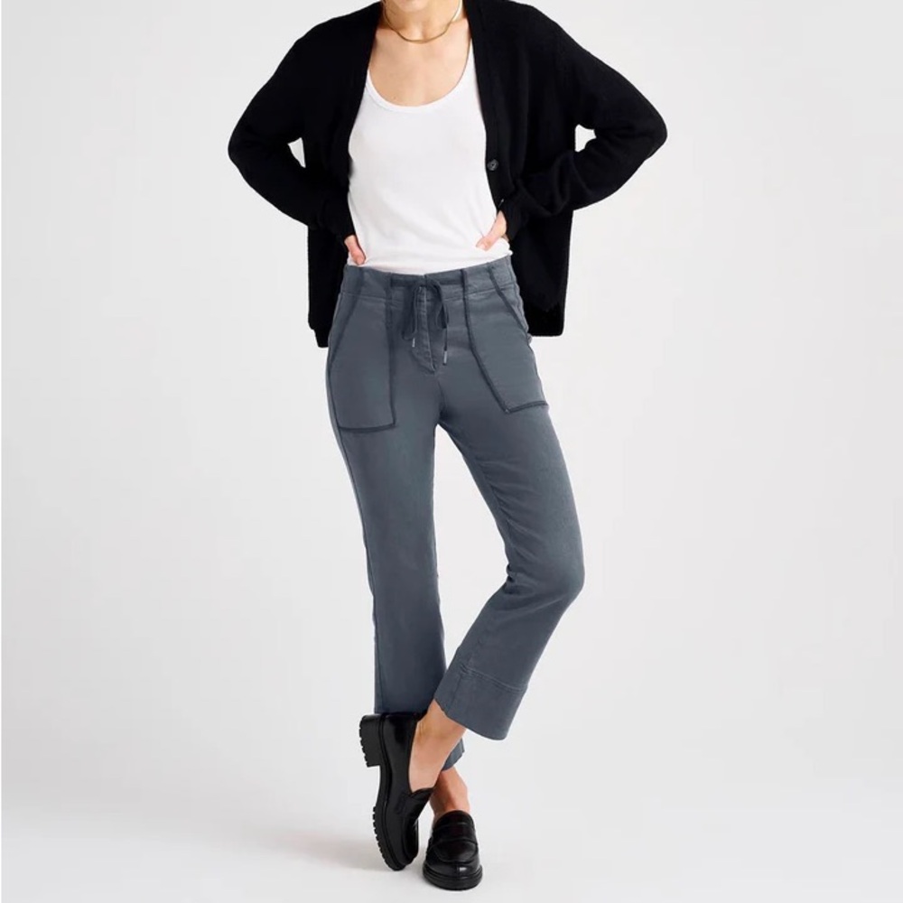 Splendid Women’s Darcie Gray Drawstring Waist Cropped Pants Size M